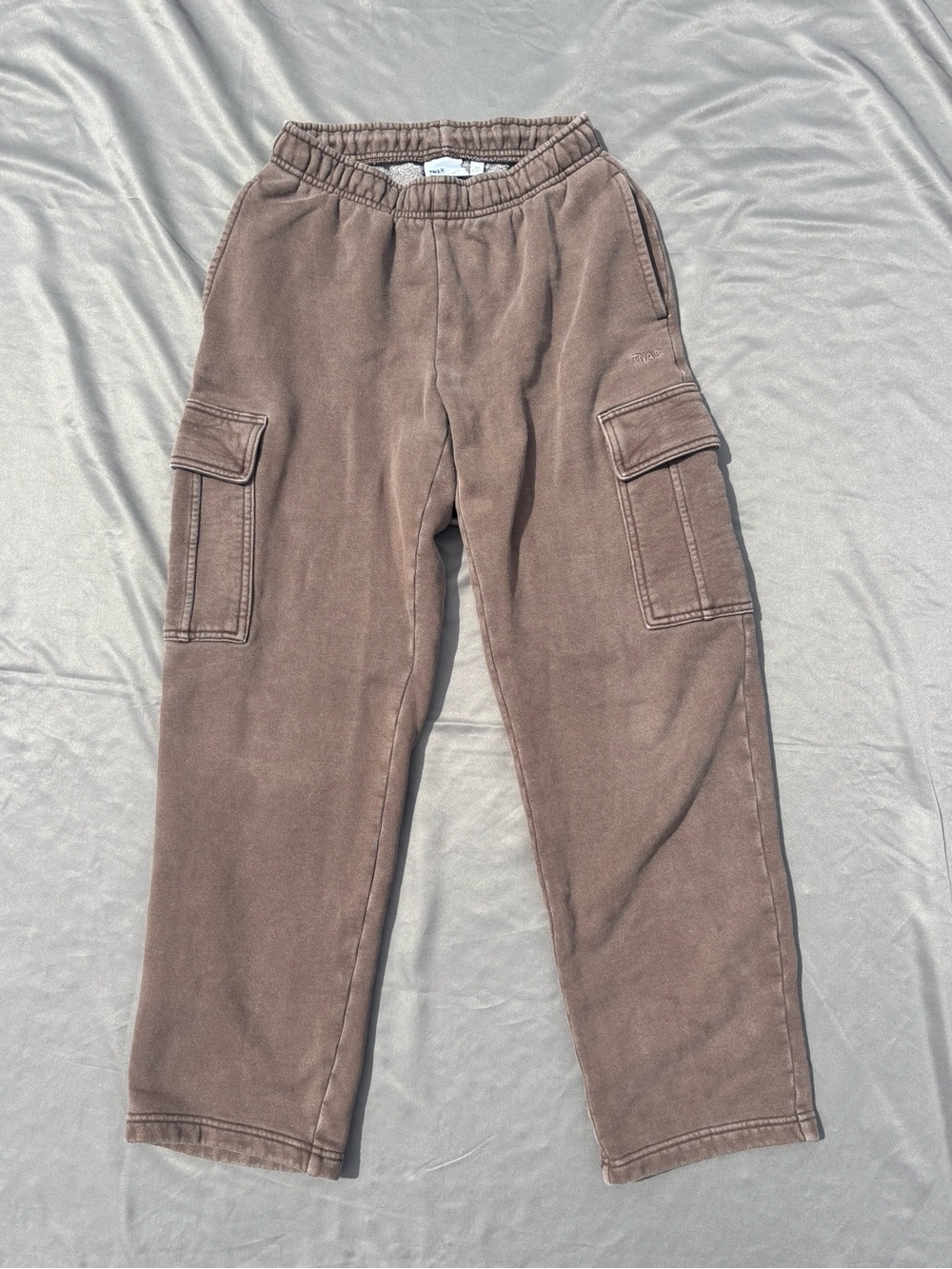 TNA Cargo Sweatpants in Washed Brown - Relaxed Fit
